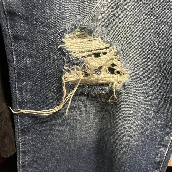 Womans Blue Distressed Jeans - Picture 2 of 11